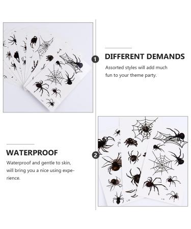 Beiling Spider Web Temporary Tattoos - 10 Sheets Black Cobweb Fake Tattoos for Kids & Adults - Cosplay & Party Body Art - Buy Online on GoSupps.com