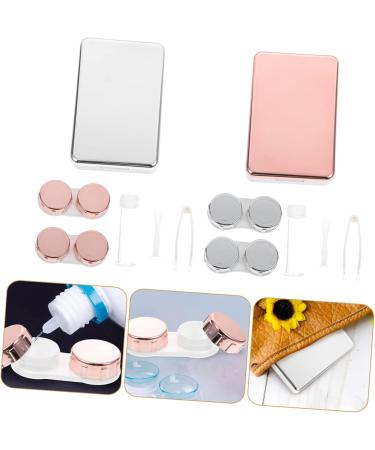 Lalafina 2 Set Mirror Color Contact Lens Case - Storage Container for Travel | Eye Accessories - Buy Online on GoSupps.com