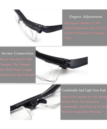 Nicekool Adjustable Focus Reading Glasses -6D to +3D Diopter | Variable Lens Correction for Computers - Shop Internationally - Buy Online on GoSupps.com