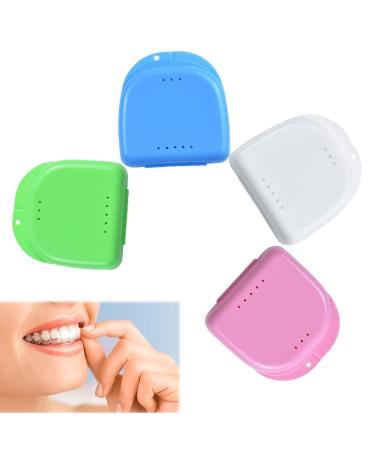 Dnom dose of glitter retainer box dinner can for denture clip box braces braces box for denture prosthesis box protes container 4 pieces