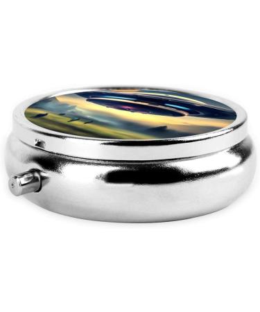 UFO Landing Round Pill Box | 3 Compartment Portable Travel Organizer - Best for International Shipping - Buy Online on GoSupps.com
