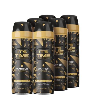 IT'S TIME By Bruce Buffer Deodorant & Body Spray For Men 6.7 fl. oz. (6 pack) (Warrior Spirit)