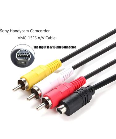 Sony AV Cable Replacement for Handycam VMC-15FS/VMC-30FS - 1.2m Cord for Sony Camcorders DCR-SR90/HDR-CX7/HDR-FX7 - Buy Online on GoSupps.com