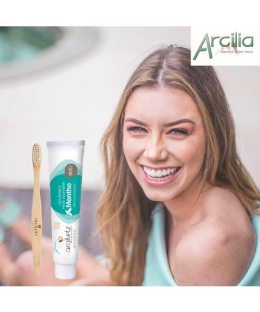 ARCILIA - DUO MINT TOOTHPASTE* + ECOLOGICAL BAMBOO TOOTHBRUSH ARGILETZ - Buy Online on GoSupps.com