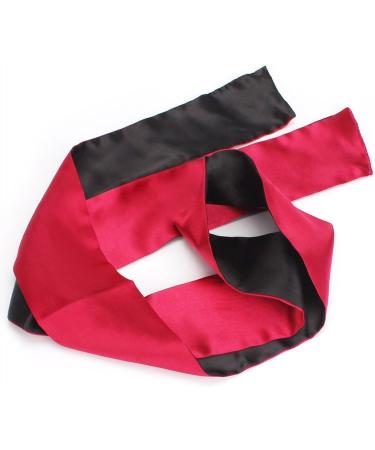 Satin U Shape Blindfold Sleep Mask - Black, Comfortable Eye Band Blinder 57''L*2.9''W - Buy Online on GoSupps.com
