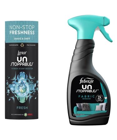 Lenor Unstoppables in-wash Scent Booster Beads 176 gr & Febreze Unstoppables Fabric Spray Fresh Scent 500ml