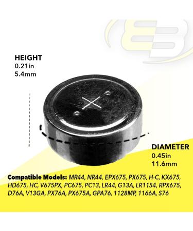 5pc Exell MRB675 Zinc Air Battery Z675PX PX675 MR44 EPX675 - Long-lasting 1.35V Power for Your Devices | International Shipping Available - Buy Online on GoSupps.com