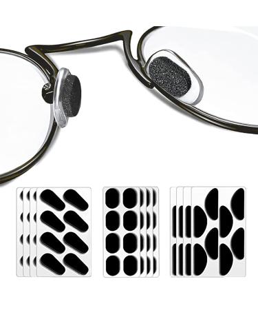 Dadop 48 Pairs of Glasses Nose Pads, Eyeglass Nose Pads Soft Foam Self-Adhesive Nose Pads, Sponge Anti-Slip (Black)
