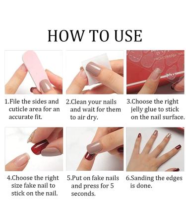 24 Shiny Black Coffin Press On Nails - Medium Length Full-Surface Artificial Nail Tips for Daily Use - Buy Online on GoSupps.com