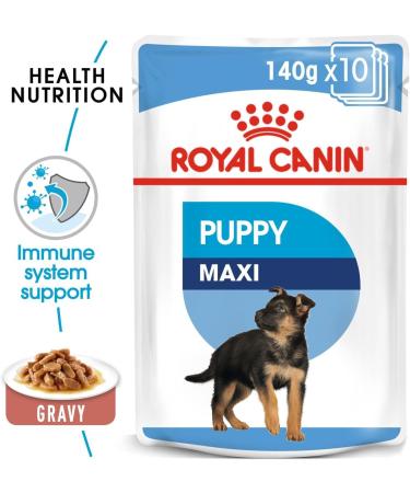Royal Canin Maxi Puppy in Gravy Wet Food (10 x 140g Pouches) - Buy Online on GoSupps.com