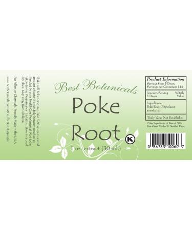 Best Botanicals Poke Root Extract 1 oz - Natural Immune Support - Buy Online on GoSupps.com