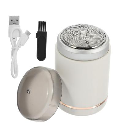 Doitool 1 set of razor electrical trimmer men's bartschneider facial hair cutter razor male accessory portable tools travel aluminum alloy white 6x4x4cm white