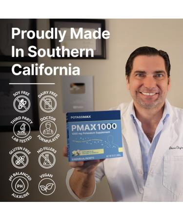 PMAX1000 Potassium Supplement Powder 1000mg High Dose 4-Type Potassium Blend with Citrate Chloride Gluconate & Bicarbonate Electrolyte Kidney & Heart Support Supplement (30 Travel-Ready Packets) 0.28 Ounce (Pack of 30) - Buy Online on GoSupps.com