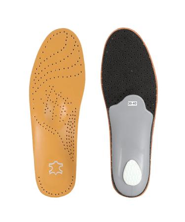 Microfiberimitat leather footbound support insole insole insole shoes feet orthoses leather shoe insole inserts with foot vault (43-44)