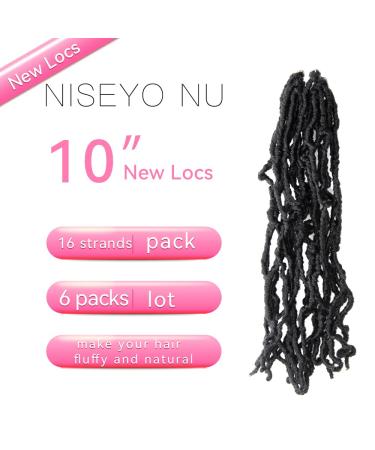 10 Inch Soft Locs Crochet Hair 6 Packs - Short New Faux Locs Pre-looped Dreads, Natural Black 1B (Pack of 6) - Buy Online on GoSupps.com