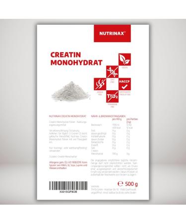 NUTRINAX Pure Creatine Monohydrate 1000g - Micronized 200 Mesh Vegan No Additives - International Shipping - Buy Online on GoSupps.com