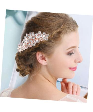 FRCOLOR 1pc Pearl Bridal Headdress Crystal Wedding Hair Comb Rhinestone Headpiece Crystal Hair Comb Bridal Headband Hen Tiara Bridal Hair Accessories Bride Old Fashioned Silver Crystal - Buy Online on GoSupps.com