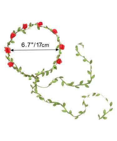 18PCS Multicolor Flower Crown Headband for Wedding, Festival, and Party - Buy Online on GoSupps.com