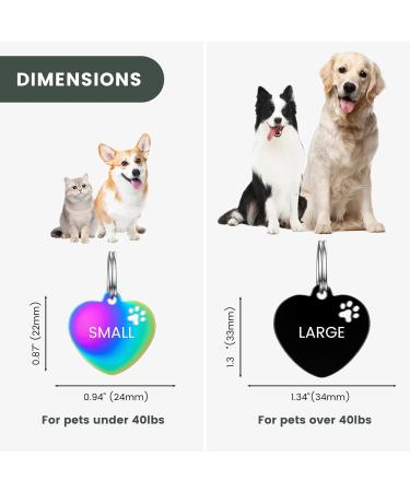 Yehanti Personalized Dog Tag - Custom Engraved Stainless Steel Name Tag for Dogs Cats & Puppies | Heart-Shaped ID with Name Phone & Address - Buy Online on GoSupps.com