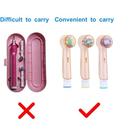6 Pcs Amber Electric Toothbrush Covers for Oral B Rotating Heads - Travel Friendly Accessories for Healthier Teeth - Buy Online on GoSupps.com