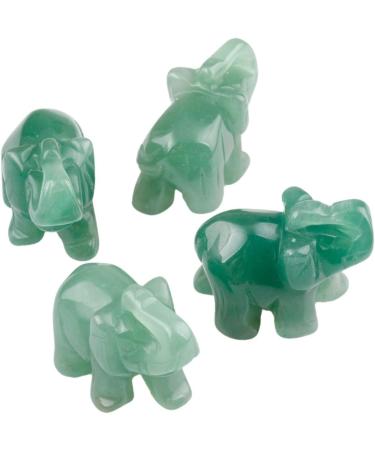 NUPUYAI Green Aventurine Elephant Figure | Gemstone Crystal Lucky Charm | Feng Shui Reiki Decoration | International Shipping - Buy Online on GoSupps.com