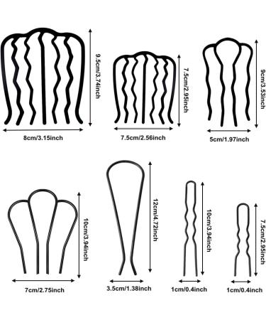 Denipry 7 Pcs Vintage Metal Hair Side Combs - Small & Large Updo French Hair Pin Accessories for Women - Buy Online on GoSupps.com