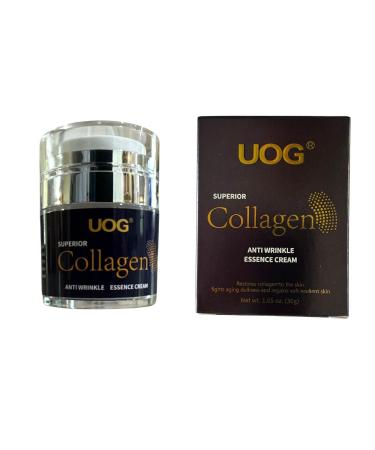 UOG Collagen Complex - Anti-Wrinkle Essence for Face & Neck. Ultimate Firming & Lifting Moisturizer. Day-to-Night Hydrating & Smoothing for All Skin Types. 30ml/1.05oz