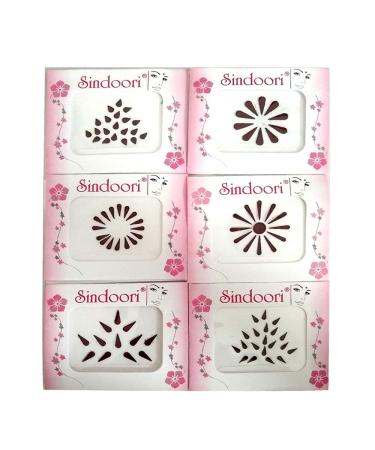 Sindoori Traditional Collection Maroon Bindi for Women & Girls - 12 Assorted Designs - Buy Online on GoSupps.com