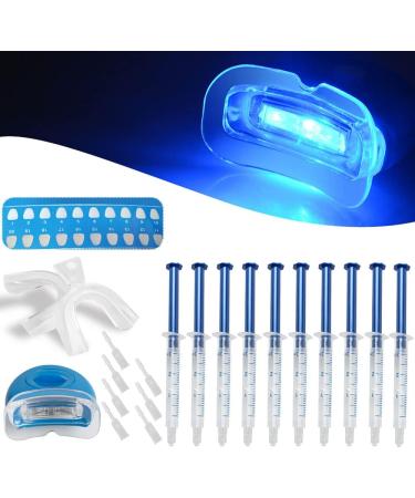Teeth Whitening Kit - 10 Pack 3ml Gel Refill 44% CP Bleaching Gel LED Light & Mouth Trays - Complete Tooth Whitener Solution - Buy Online on GoSupps.com