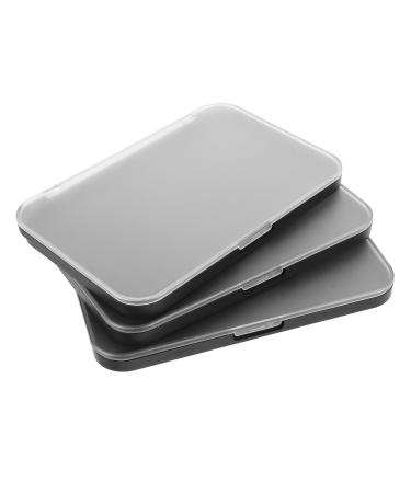 minkissy minkissy 3 Piece Eyeshadow Palette with Frosted Coverage Lid Convenient Blusher Storage Box for DIY Lightweight Compact for Travel Daily Use