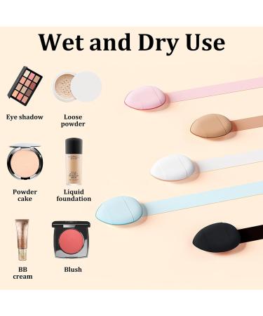 24 Mini Powder Puffs Finger Tassels Sponge Finger Bands Mini Beauty Blender Suitable for Mixing Make Up Suitable for Foundation Concealer Face Eyes Cosmetics Wet and Dry Makeup - Buy Online on GoSupps.com