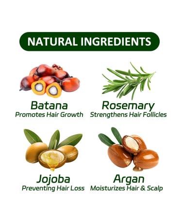 Buy Batana Rosemary Hair Growth Oil | Organic Jojoba Argan Scalp Oil for Men & Women | Promote Hair Growth & Thickness Internationally - Buy Online on GoSupps.com