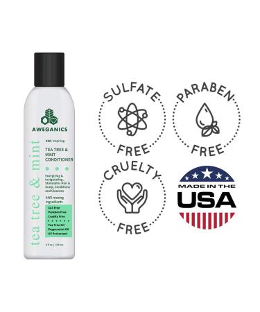 Tea Tree Mint Conditioner | Invigorating Peppermint & Aromatherapy | Cooling Cleansing Moisturizing | SLS Paraben & Cruelty-Free | Color Safe for All Hair Types - Buy Online on GoSupps.com