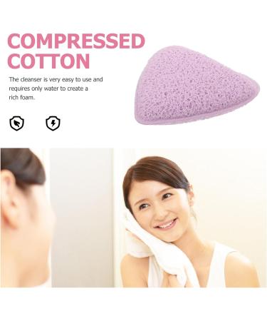 Baluue Compressed Facial Sponge Heart Shaped Exfoliating Face Scrubber Puff Reusable Makeup Remover Cosmetic Spa Sponges for Facial Cleansing Purple - Buy Online on GoSupps.com