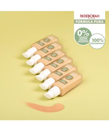 Deborah Milano Formula Pura Extra Mat SPF 20 with Natural Ingredients 04 Apricot Opacifying and Anti-Lucidity Effect and Seboregolator Gives Smooth and Matte Skin 30 ml - Buy Online on GoSupps.com