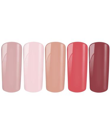 Rosy Rose Collection Set - UV Gel Nail Polish Soak Off Made in Germany (5 x 15ml) - Shop Internationally - Buy Online on GoSupps.com