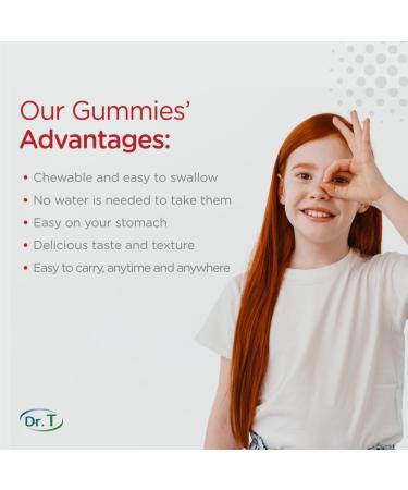 Dr. T Kids Multivitamin Gummies Daily Vitamins for Kids Ages 2+ with A C D E B & Folic Acid Supports Bone Strength Immunity & Overall Health Berry & Orange Flavor 120 Count (2-Pack) - Buy Online on GoSupps.com