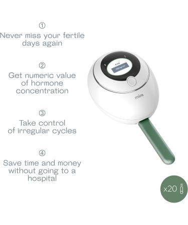 Mira Fertility Confirm Wands - 20 Ovulation Test Sticks for Women with Digital Tracker Monitor - Modern Predictor Kit for at-Home PdG Testing - Buy Online on GoSupps.com