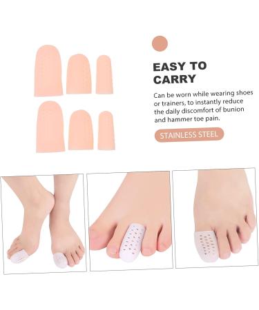 FRCOLOR 8 Pairs Toe Cover Orthotics for Plantar Fasciitis - Thumb Protector, Toe Straighteners, Separators, Hammer Straightener, Bunion Relief Tool - 6x3cm - Buy Online on GoSupps.com
