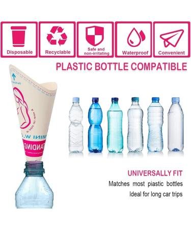 JIURUN Disposable Female Urination Device - 50 PCS | Portable Urinal Funnel for Women | Stand & Pee for Travel, Camping, Outdoor Activities | Ideal for Pregnant & Wounded Women - Buy Online on GoSupps.com