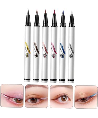 FOMIYES 6pcs Eye Liners White Eye Liner Eye Makeup Eyeliner Pen for Template Water Proof Miss Abs - Buy Online on GoSupps.com