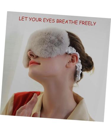 FRCOLOR 6pcs Rabbit Fur Blackout Eye Masks - Plush Breathable Sleep Shades for Travel & Relaxation - Buy Online on GoSupps.com