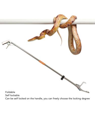 Foldable Self Lockable Stainless Steel Reptile Grabber Snake Tong Snake Catcher Stick Rattlesnake Catcher Grabber Pick-up Handling Tool Snake Tong Foldable Reptile Grabber Catcher Handling Too - Buy Online on GoSupps.com