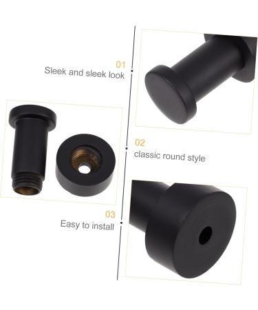 STOBAZA Clothes Rack 6 Pcs Bathroom Towel Hook Multi Purpose Hanger Kitchen Towel Brass Wall Hooks Key Hook Bath Towel 3X1.8X1.8CMx3pcs Blackx3pcs - Buy Online on GoSupps.com
