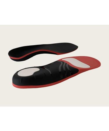 Premium Arch Support Insoles for Men & Women | Orthotic Shoe Inserts for Comfort & Firm Support | Cushioned Heel | Size L (Men 11-12.5/Women 12-13.5) - Black - Buy Online on GoSupps.com