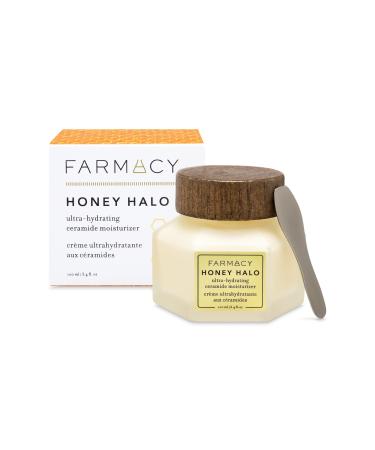 Farmacy Honey Halo Ceramide Face Moisturizer Cream - Hydrating Facial Lotion for Dry Skin (3.4 Ounce) 3.4 Fl Oz (Pack of 1)