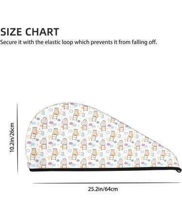 Cartoon Owl Microfiber Hair Towel - Super Absorbent Coral Velvet Wrap for Quick Drying Long Short Curly & Thick Hair | Perfect Hair Cap for Women - Buy Online on GoSupps.com