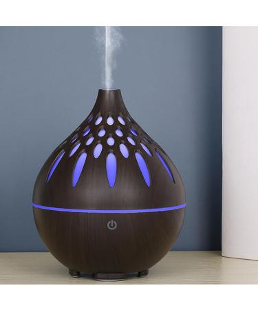 Shop Desk Humidifier & Essential Oil Diffuser - 160ml Wood Grain Aromatherapy Cool Mist with 7 Color Lights - Perfect for Home Use (Dark - Buy Online on GoSupps.com