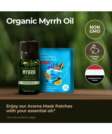 Organic Myrrh Oil for Skin (0.34 fl oz) & Jojoba Oil for Hair (3.4 fl oz) Set - Aromatherapy Grade Essential Oils Set - Gya Labs - Buy Online on GoSupps.com