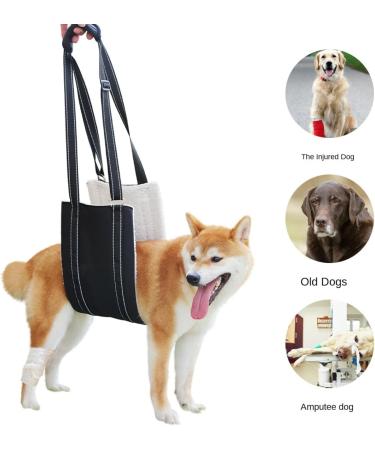 Dog Hip Joint Lifting Assist with Autumn and Winter Black Adjustable Handle Length Suitable for Elderly Disabled Dogs for Assisted Rehabilitation Use Black L - Buy Online on GoSupps.com